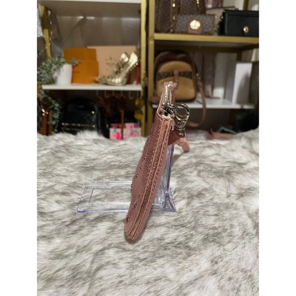 Michael Kors Metallic Pink Leather Rhinestone Studded Mini Shoulder Bag Purse - Picture 3 of 6